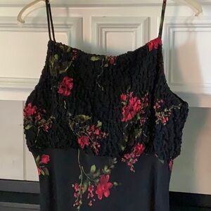 Black and Red floral maxi
